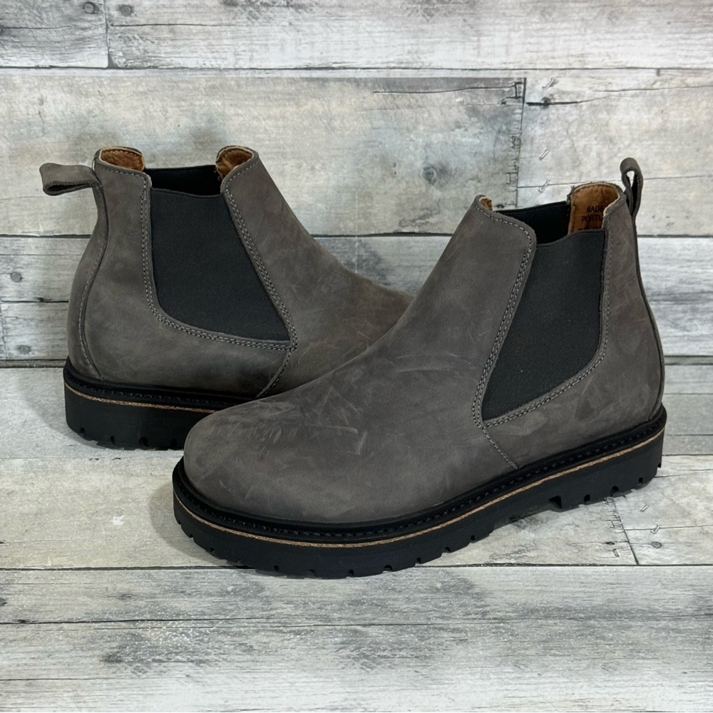 BIRKENSTOCK Stalon Nubuck Leather Chelsea Boot - Graphite - Sz - 6-6.5 / 37.EU - Picture 1 of 9